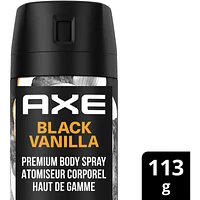 Fine Fragrance Collection Premium Body Spray for Men Black Vanilla deodorant with 72H odour protection and freshness infused with vanilla, orange and sandalwood essential oils