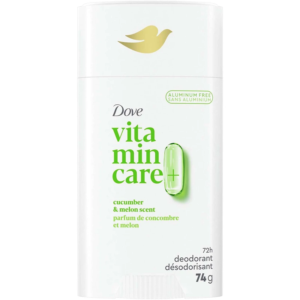 Vitamin Care+ Aluminum-Free Deodorant Cucumber & Melon Scent 72h Breathable Odour Protection with Vitamin B3+E