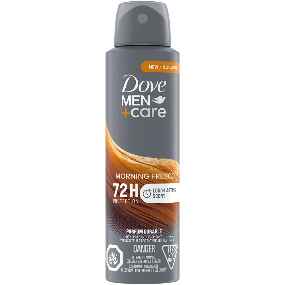 Men+Care  Morning Fresco 72h Men's Dry Spray Antiperspirant Deodorant with Non-Irritant Formula, 1/4 Moisturizing Cream and Vitamin E