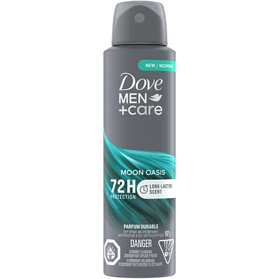Men+Care  Moon Oasis 72h Men's Dry Spray Antiperspirant Deodorant with Non-Irritant Formula, 1/4 Moisturizing Cream and Vitamin E