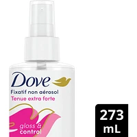 Dove  Extra Hold Non-Aerosol Hairspray hair styling for long-lasting shape control with Nutri-Style Complex 273 ML