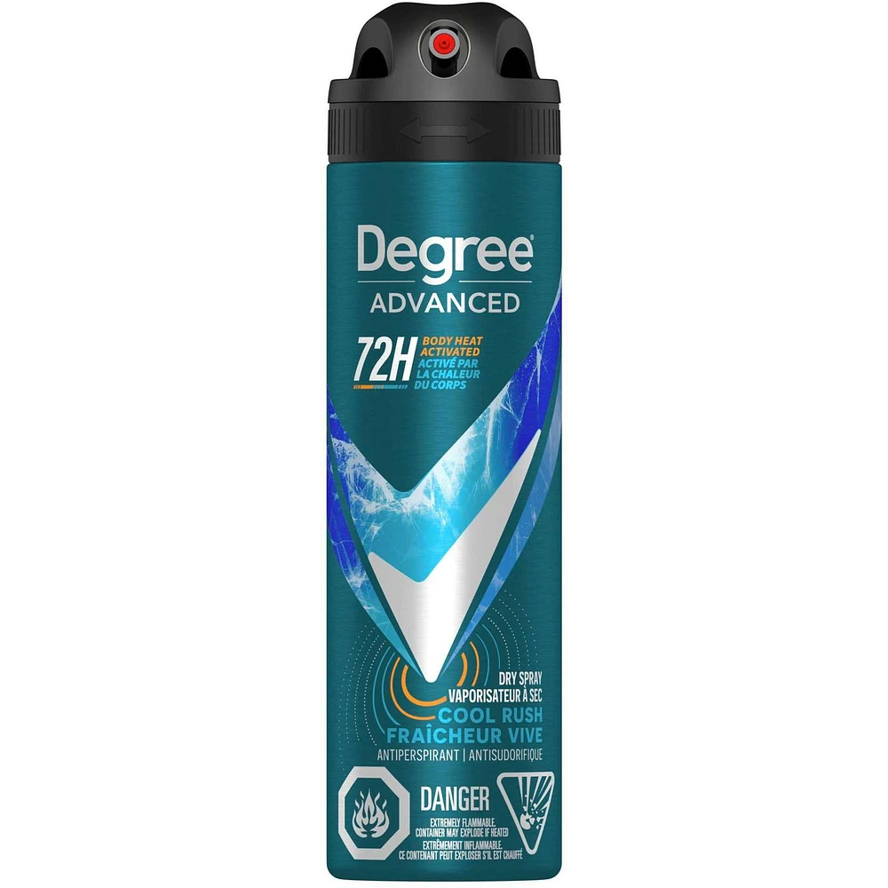 Degree Men Dry Spray Antiperspirant Cool Rush antibacterial odour protection 107 GR