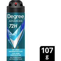 Degree Men Dry Spray Antiperspirant Cool Rush antibacterial odour protection 107 GR