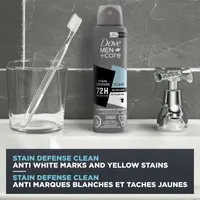 Dove Men+Care Dry Spray Antiperspirant Stain Defense Clean antibacterial odour protection 107g