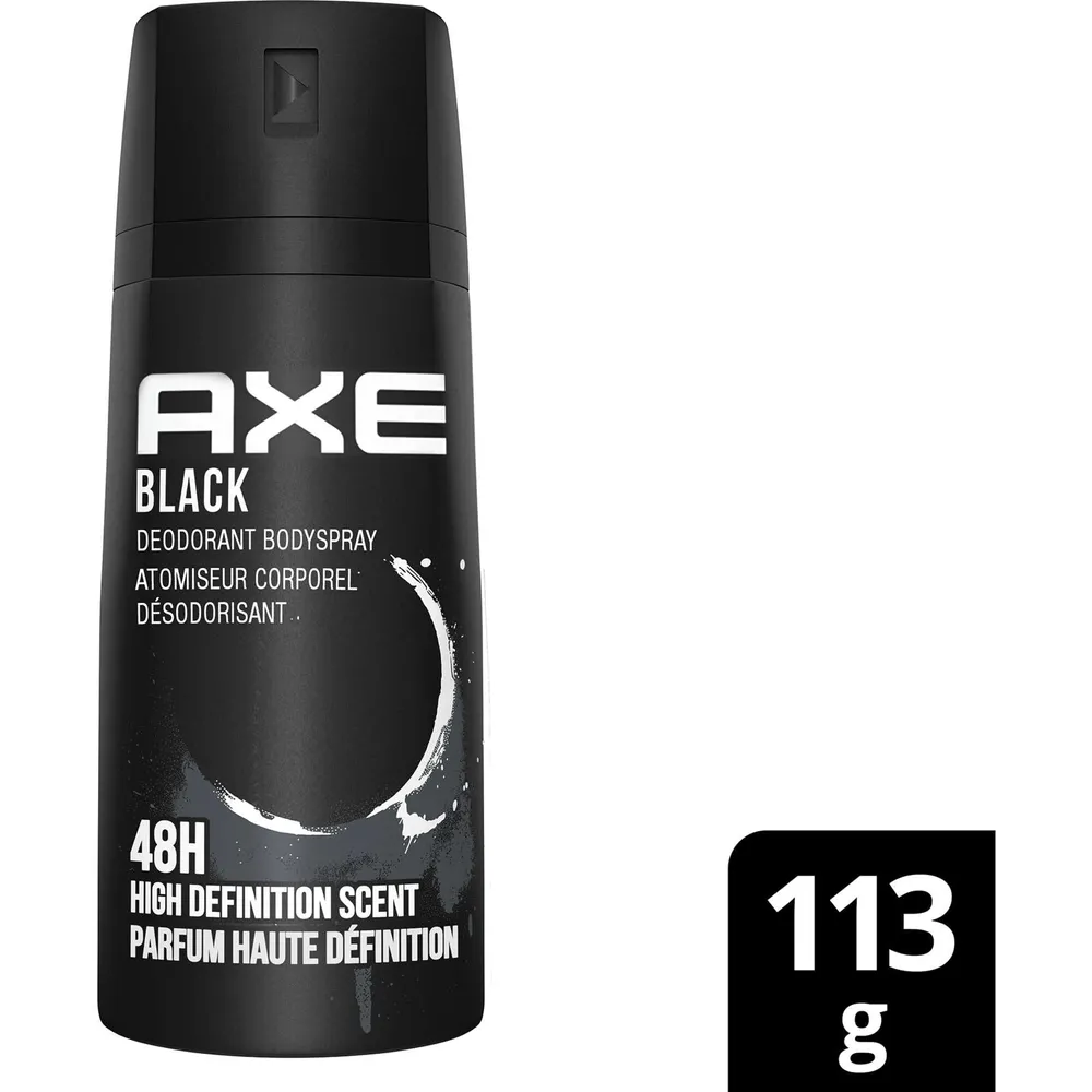 AXE  Dual Action Deodorant Body Spray for Long Lasting Odour Protection Black Variant Frozen Pear & Cedarwood Men's Deodorant 48 hours Fresh formulated without Aluminum 113 g