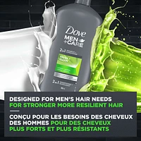 Dove Men+Care 2 in 1 Shampoo and Conditioner for daily use Fresh and Clean deeply cleans and invigorates hair with a refreshing effect 950 ml