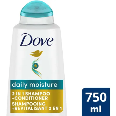 Dove Nutritive Solutions 2 in 1 Shampoo and Conditioner Daily Moisture 750 ML