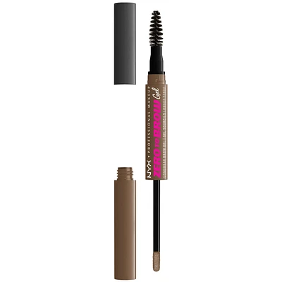 Zero To Brow Longwear gel, Dual-ended Liquid Eyebrow Vegan Formula