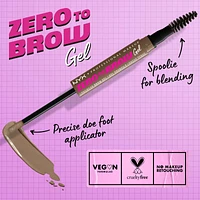 Zero To Brow Longwear gel, Dual-ended Liquid Eyebrow Vegan Formula