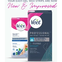 Veet® Professional™ Wax Strips, For Legs & Body, Sensitive Skin, With Almond Oil