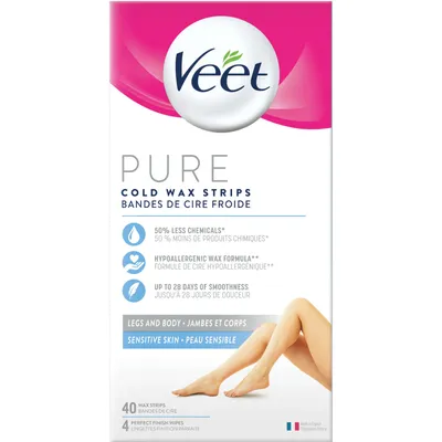 Veet® Pure™ Cold Wax Strips for Legs & Body