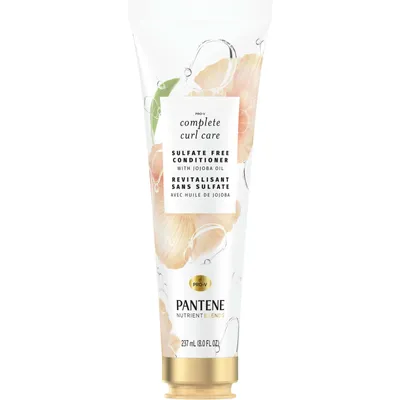 Pantene Nutrient Blends Complete Curl Care Conditioner with Jojoba Oil for Curly Hair, Silicone Free, 237 mL