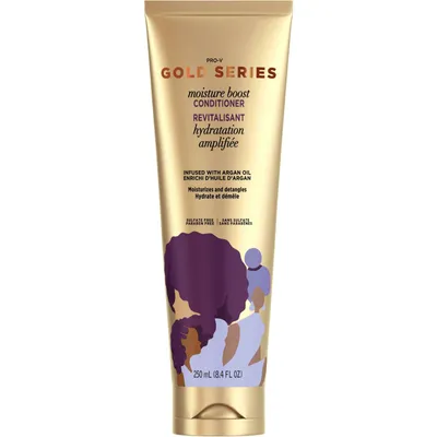 Gold Series from Pantene Sulfate-Free Moisture Boost Conditioner Infused with Argan Oil for Curly, Coily Hair, 250 mL