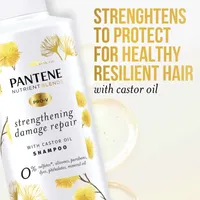 Sulfate Free Shampoo, Hair Strengthening Anti Frizz Damage Repair with Castor Oil, Safe for Color Treated Hair, Nutrient Blends