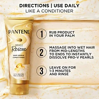 Pro-V Miracle Rescue Deep Repair Conditioner with Melting Pro-V Pearls, transforms hair, softens, repairs from the inside