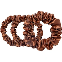Pure Silk Back To Basics Assorted Scrunchies - Silver