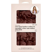 XL Satin Heatless Curling Set - Chocolate