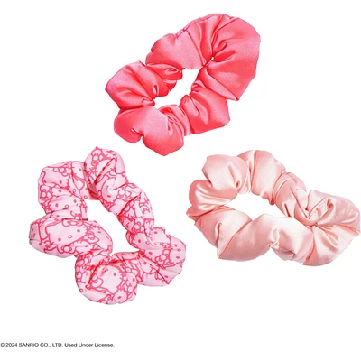 Hello Kitty x Kitsch Recycled Fabric Puffy Scrunchies 3pc Set