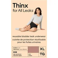 Thinx For All Leaks Light Absorbency Hi-Waist Bladder Leak Underwear, XL, Desert Rose