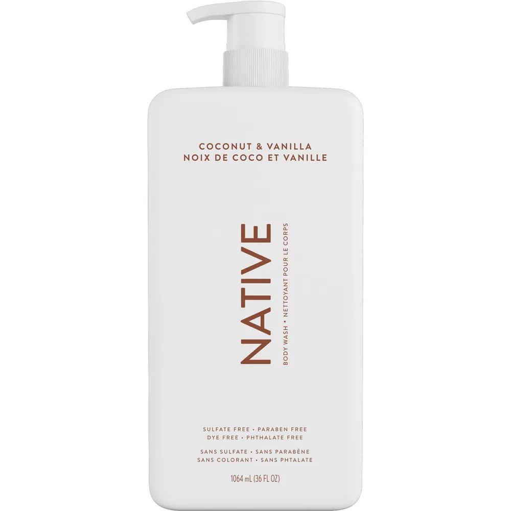 Natural Body Wash, Coconut & Vanilla, Sulfate Free, Paraben Free