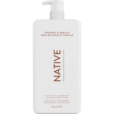 Natural Body Wash, Coconut & Vanilla, Sulfate Free, Paraben Free