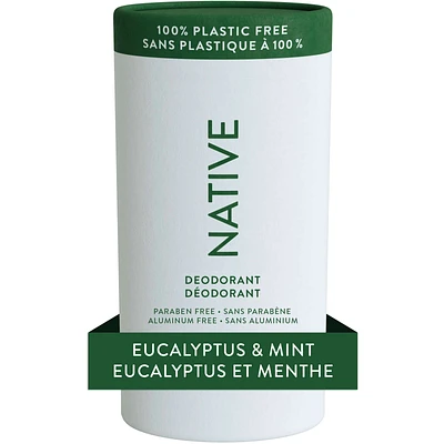 Plastic-Free Natural Deodorant, Eucalyptus & Mint, Aluminum Free