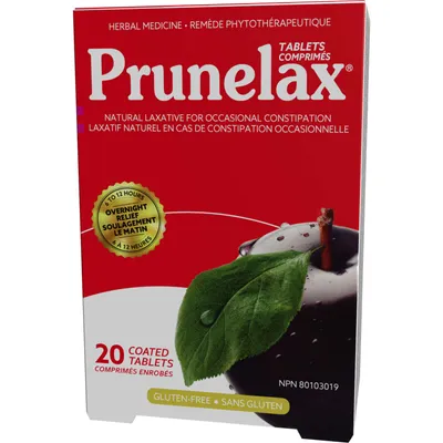 Prunelax  Natural Laxative Regular Tablets, 20 ct