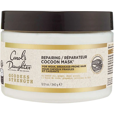 Goddess Strength Repairing Cocoon Hydrating Hair Mask for Dry Damaged Weak & Curly Hair, with Castor Oil