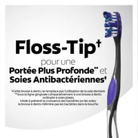 360 Advanced Floss-Tip Toothbrush, Adult Soft, 2 Pack