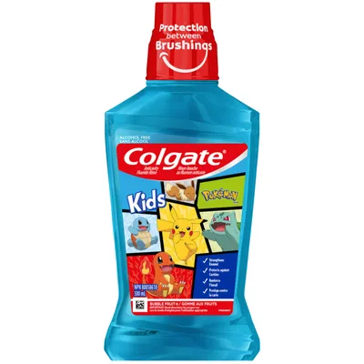 Colgate® Kids Anticavity Fluoride Mouthwash, Pokémon, Alcohol-Free