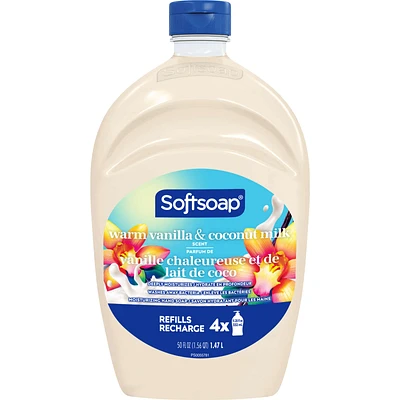 Softsoap Warm Vanilla & Coconut Milk Liquid Hand Soap Refill, 1.47 L