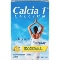 Calcia 1 Calcium with Vitamin D 1000MG Calcium Lemon