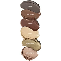 Nude Earth 6PC Eye Kit [Bright Eyes, Queen Olive, Lilith, G-Baby, Hot Stone, Slate]