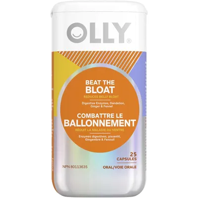 Supplement Capsules belly bloat reduction for gut health Beat the Bloat with digestive enzymes, dandelion, ginger & fennel