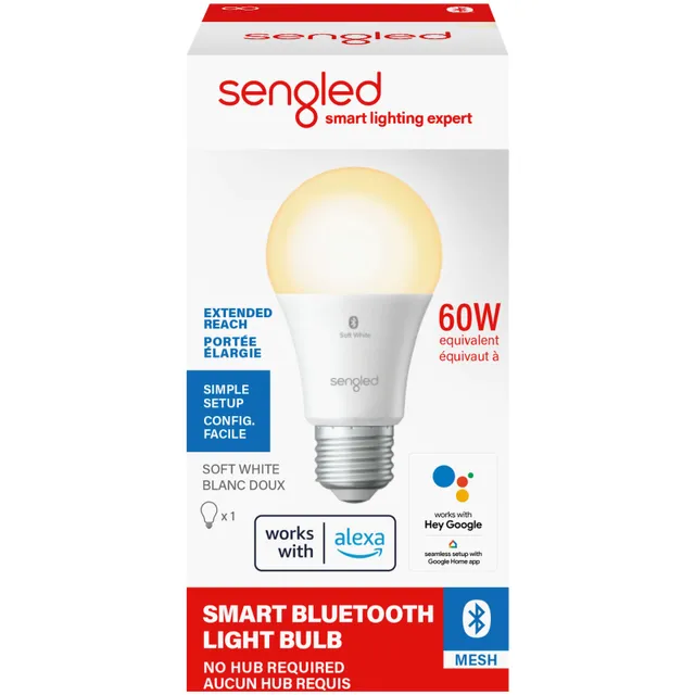 4-Pack Sengled Smart Bluetooth Mesh Dimmable LED Light Bulb Works with  Alexa 840696102998