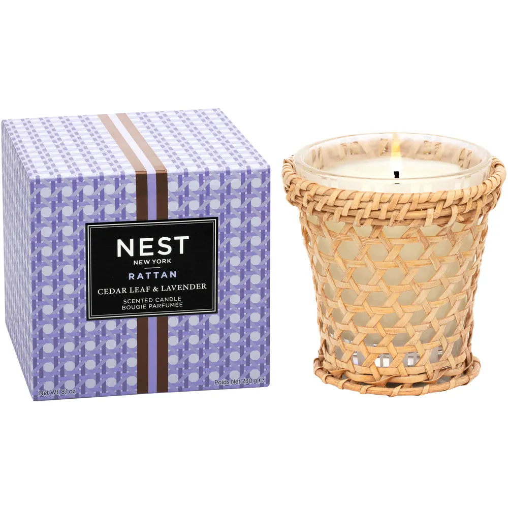 Rattan Cedar Leaf & Lavender Classic Candle