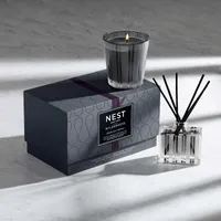 Charcoal Woods Petite Candle & Diffuser Set