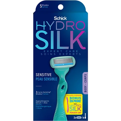 Schick Hydro Silk Sensitive Razor with Silk Touch Up Razor