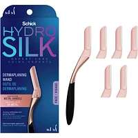 Hydro Silk Dermaplaning Wand, Professional Style, 1 Handle and 6 Refills