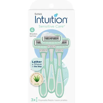 Schick® Intuition® Sensitive Care® Disposables 4-Bladed, 3ct