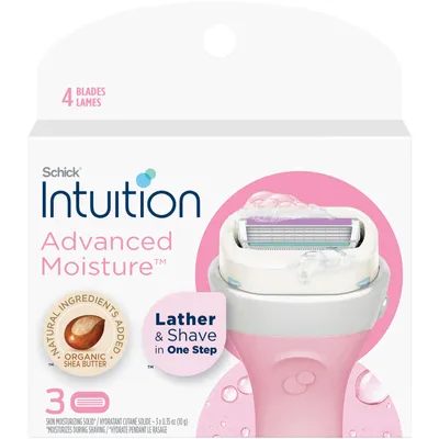 Intuition Advanced Moisture Women’s Razor Refills with Shea Butter