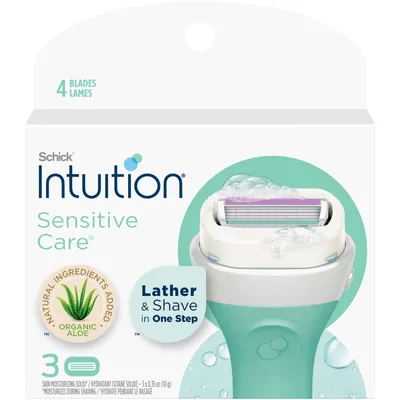 Intuition Naturals Sensitive Care Womens Razor Refills with Vitamin E & Aloe