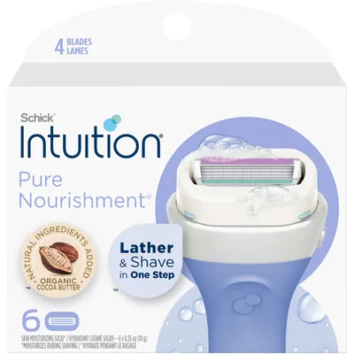 Intuition Pure Nourishment Womens Razor Refills with Coconut Milk and Almond Oil