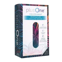 plusOne Vibrating Bullet with Finger Sleeve, Teal, Rechargeable, 10 varibale speeds, Waterproof