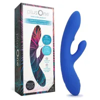 Luxe Dual Rabbit Vibrator for Women with Stroking Massage Bead - Made of Body-Safe Silicone, Fully Waterproof, USB Rechargeable - Dual Vibrating Massager with 10 Vibration Settings