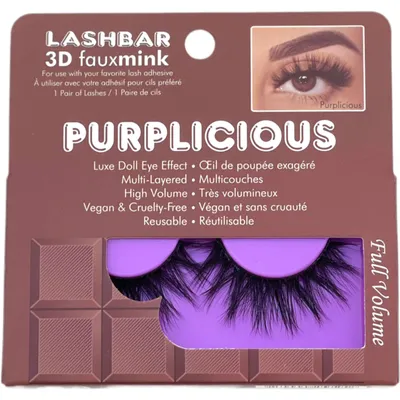 Purplicious Single Pack 3D Faux Mink False Eyelashes