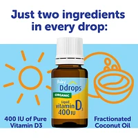 Baby Ddrops 400 IU Vitamin D3, 90 drops