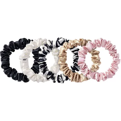 Slip Midi Scrunchies - White, Pink, Caramel, Black, Navy Stripe