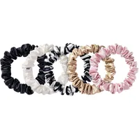 Slip Midi Scrunchies - White, Pink, Caramel, Black, Navy Stripe