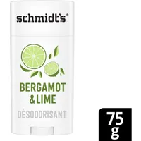 Schmidt's  Natural Origin Deodorant 48 Hour Protection Bergamot & Lime Deodorant for Men and Women 75 g
